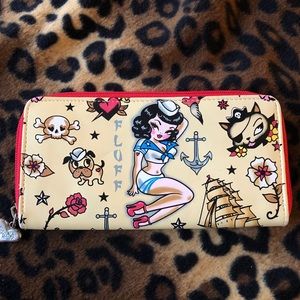Fluff Tattoo Flash Rockabilly Pinup Sailor Wallet
